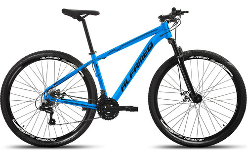 Bicicleta Aro 29 Alfameq Vx Câmbio Shimano 21v Freio A Disco Cor Azul Com Preto Tamanho Do Quadro 21