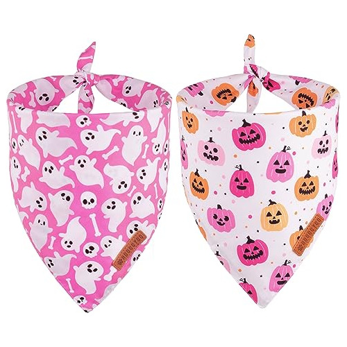 Adoggygo Bandana De Halloween Para Perro, Bufanda De Calabaz