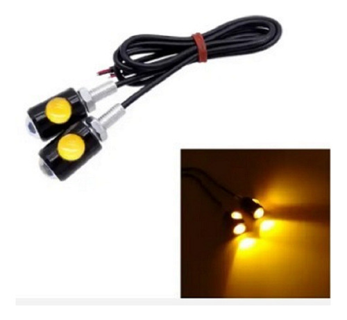 Direccional Ojo Aguila Led Moto*2/amarilla/exterior De Color