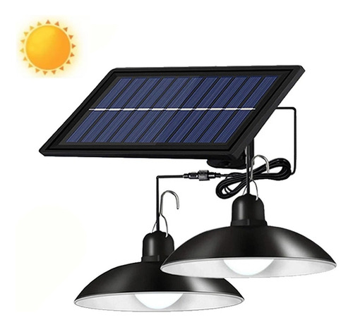 Luz Solar Colgante Con Panel Ajustable Automático