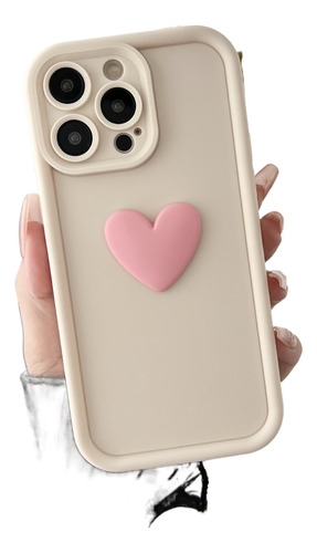 Funda De Silicona De Lujo Con Corazón 3d For iPhone New