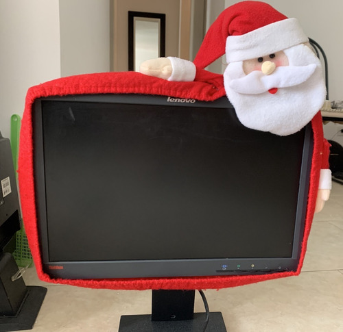 Adorno De Navidad San Nicolás Santa Claus Para Monitor Pc 