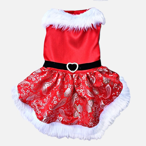 Vestido Mamá Noela Elegante Para Perros Navidad