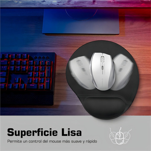 Mouse Pad Ergonomico Con Soporte Muñeca De Gel Silicon