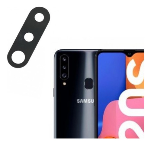 Visor Lente Cristal Cámara Trasera Para Samsung  A20s