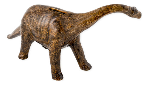 Brontosaurus Dinosaurio En Forma De Cerámica De Gres Pintado