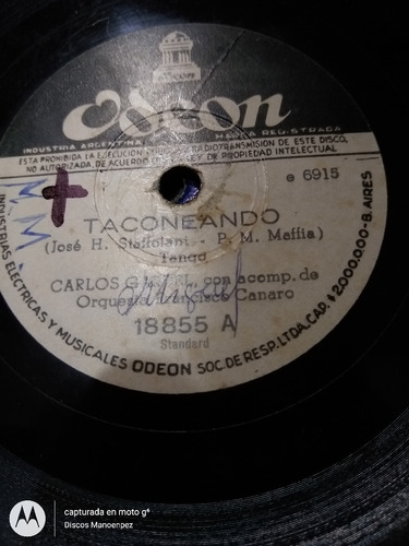 Pasta Carlos Gardel F Canaro Odeon C104