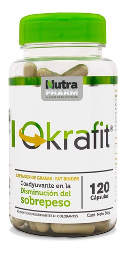 Imagen 2 de 3 de Okrafit - Captador De Grasas - 120 Capsulas - Envío Gratis