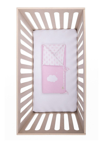 Costalito Bebé 100% Algodón Pima, Fular, Sleeping, Portabebé Color 100% Algodón Nube Rosa Bordado