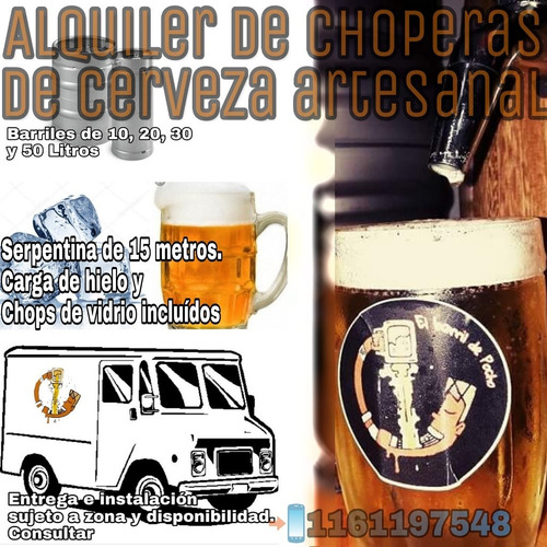 Imagen 5 de 5 de Alquiler De Chopera De Cerveza Artesanal Para Fiestas