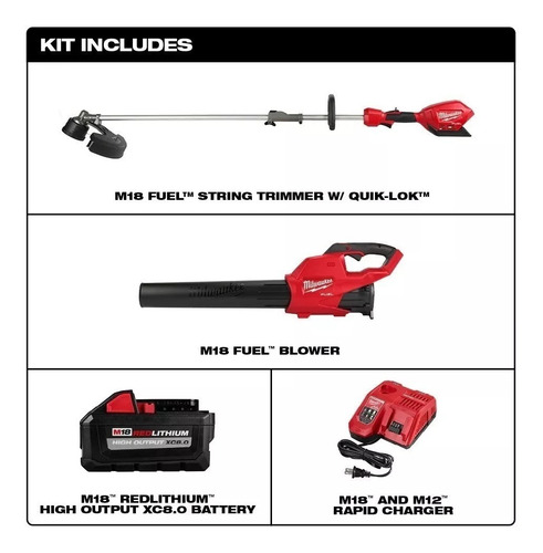 Kit Soplador Y Desbrozadora Inalambrica M18 Fuel Milwaukee