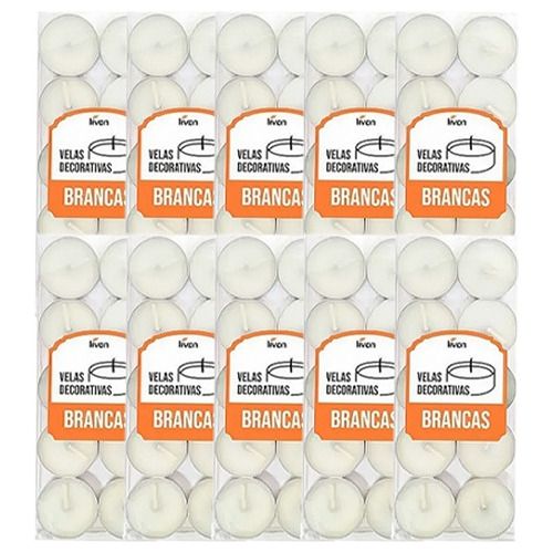 Kit 100 Velas Flutuantes Branca Decoração Romântica