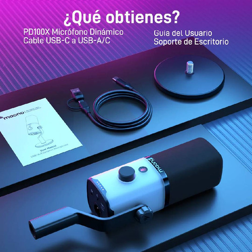 Microfono Maono Pd100x Rgb