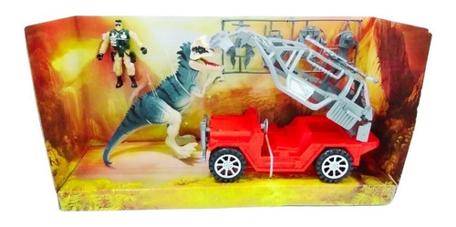 Imagen 2 de 6 de Set De Dinosaurio C/ Cuatriciclo + Figura Soldado Access Ed