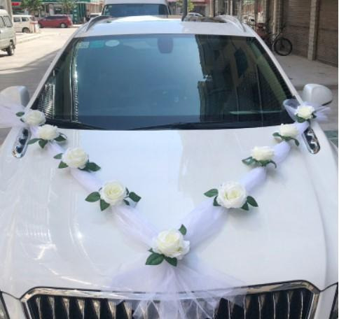 Set De Flores De Simulación De Decoración De Coche Para Boda