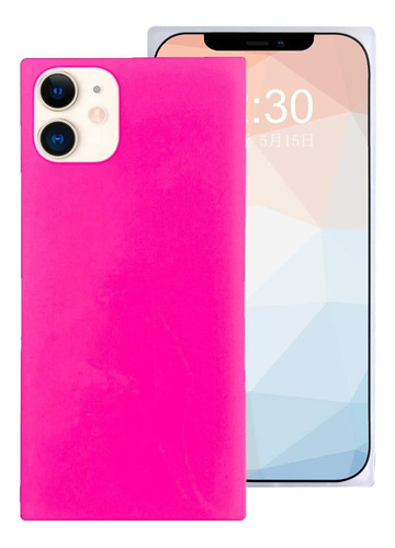 Funda Para iPhone 11, Rosa/cuadrada/silicona/flexible