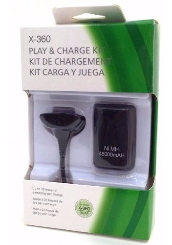 Carregador E Bateria Para Controle Xbox360 48000mah Voltagem De Entrada X Box 360