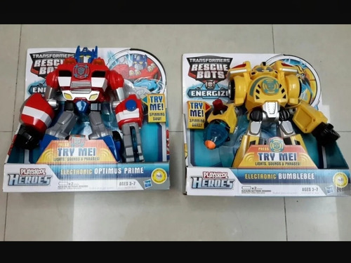 Transformers Rescue Bots Optimus Prime Y Bumblubee 40 Vrds 