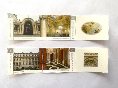Filatelia Argentina Palacios De Buenos Aires 2009 Mint 8v