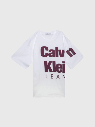 Playera Blanca Para Niño Estampado Calvin Klein