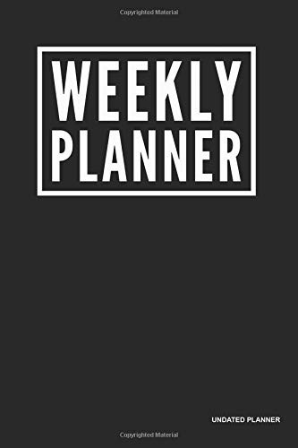 Weekly Planner  Undated Planner Classic Black, 52 Week Agend
