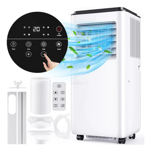 Aire Acondicionado Portátil 8000btu/h Con Deshumidificación Blanco