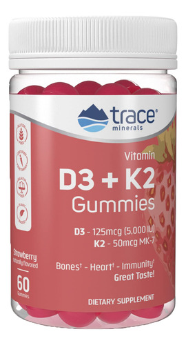 Suplemento De Oligoelementos Con Vitamina D3 + K2 60 Gomitas