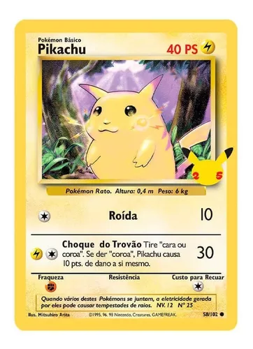 Carta Pokémon Pikachu Voador Vmax - Celebrações 25 Anos - Alfabay - Cubo  Mágico - Quebra Cabeças - A loja de Profissionais e Colecionadores!