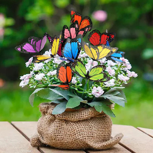 Estacas De Mariposas Para Jardín Adornos De Estacas De Jardí