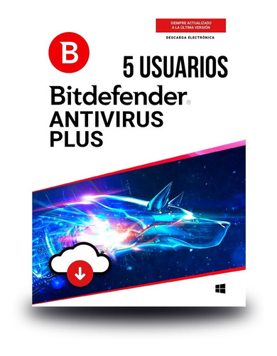 Antivirus Bitdefender Plus 5 Usuarios, 2 Años