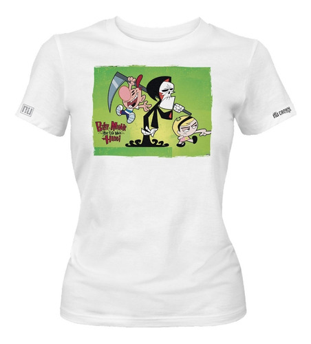 Camiseta Billy Y Mandy Póster Verde Serie Dama Mujer Idk