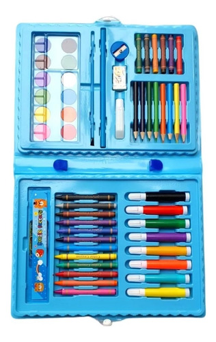 Set Arte Maleta X68 Piezas Caballete Crayon Acuarela Plumon