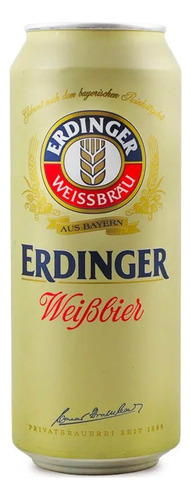 Cerveja Alemã Tradicional Lata Erdinger 500ml