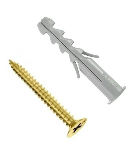 Tarugo Tope N° 8 Fischer + Tornillo 5 X 45 Mm X 100 Unidades