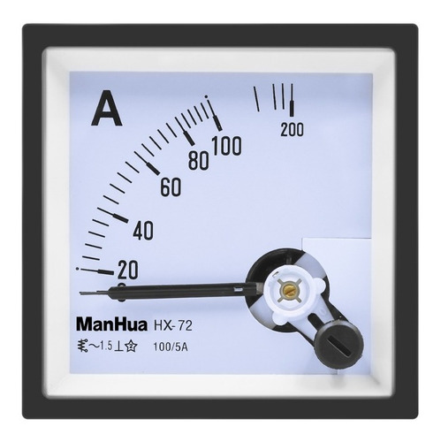 Amperímetro Análogo 0 A 100amp 72x72,a Panel Analógico Aguja