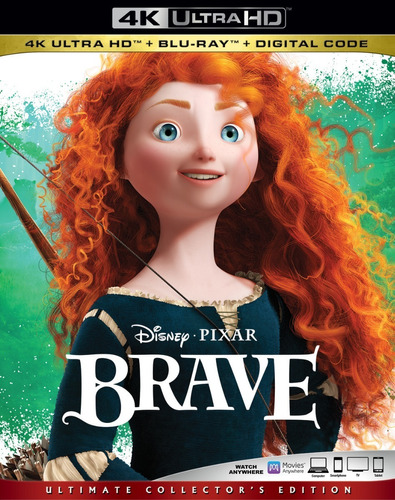 Brave Pixar Disney 4k Uhd Slipcover 