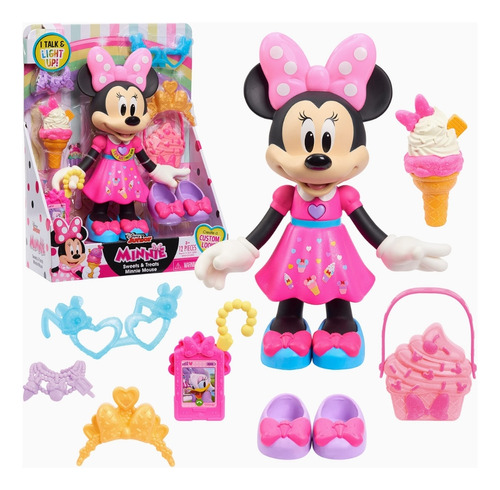 Disney Sweets Treats Muñeca Minnie Mouse Parlante 25cm Luces