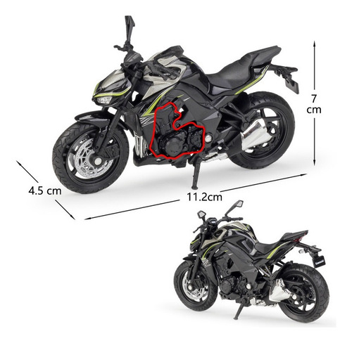 Kawasaki Z 1000 R Modelo De La Motocicleta De Aleación 1:18