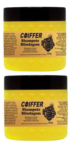 Shampote Blindagem Coiffer 350g Kit 2 Uni Proteção E Hidrata