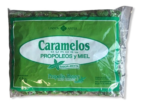 Caramelos Propoleos Y Miel Lindon Apiter 500 Grs Sabor Menta