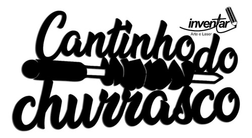 Imagem 5 de 6 de Kit Painel Decorativo Cantinho Do Café E Churrasco Mdf Preto