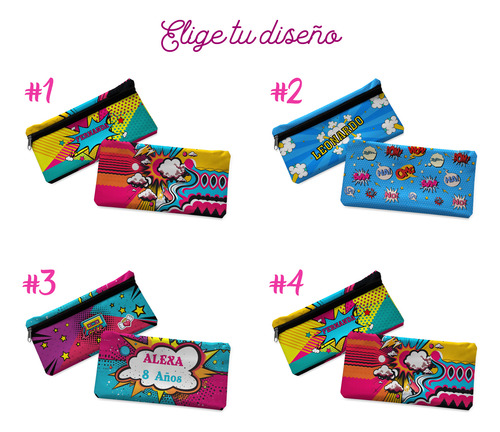 Kit Cosmetiquera De Tela Con Nombre Recuerdo Fiesta 2 Pz Cf