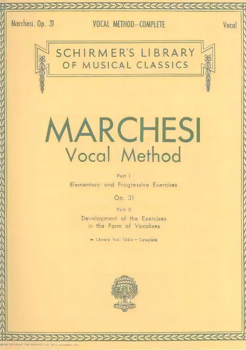 Mathilde Marchesi Op. 31, De Mathilde Marchesi. Editorial Hal Leonard Corporation, Tapa Blanda En Inglés