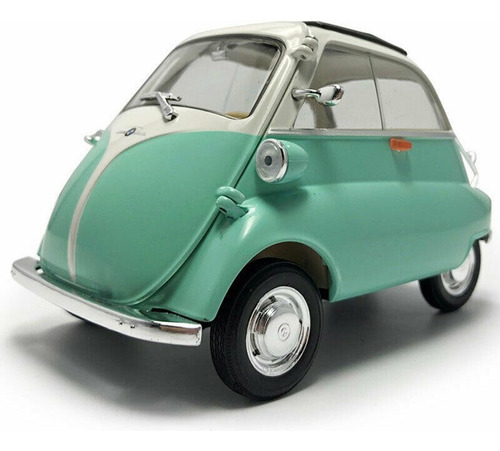 Welly 1:18 Bmw Isetta Racing Car Model Diecast Green [u [u]