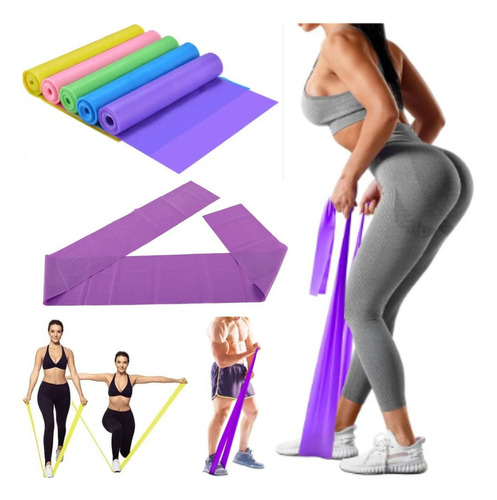Kit 3 Elastico Treino Band Pilates Fisioterapia - R78 Cor Variadas