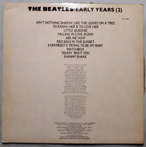 The Beatles Early Years Vol. 2 Vinil (Usado)