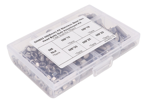 Juego De Tuercas M5, Tornillos Y Tornillos De Acero Inoxidab