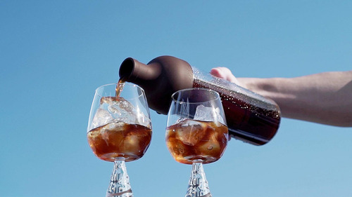 Botella De Vino Hario Cold Brew Coffee, 650 Ml, Color Marrón