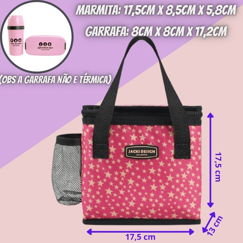 Imagem 3 de 6 de Lancheira Térmica Feminina Academia Bolsa Nécessaire 3 Peças