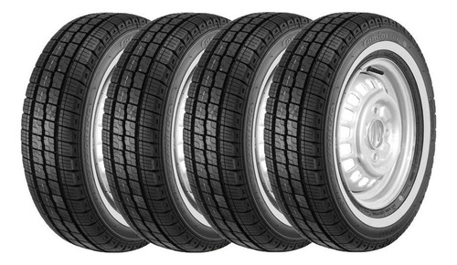 Kit 04 Pneu 205/70r15 Carga Comforser 8 Lonas Faixa Branca